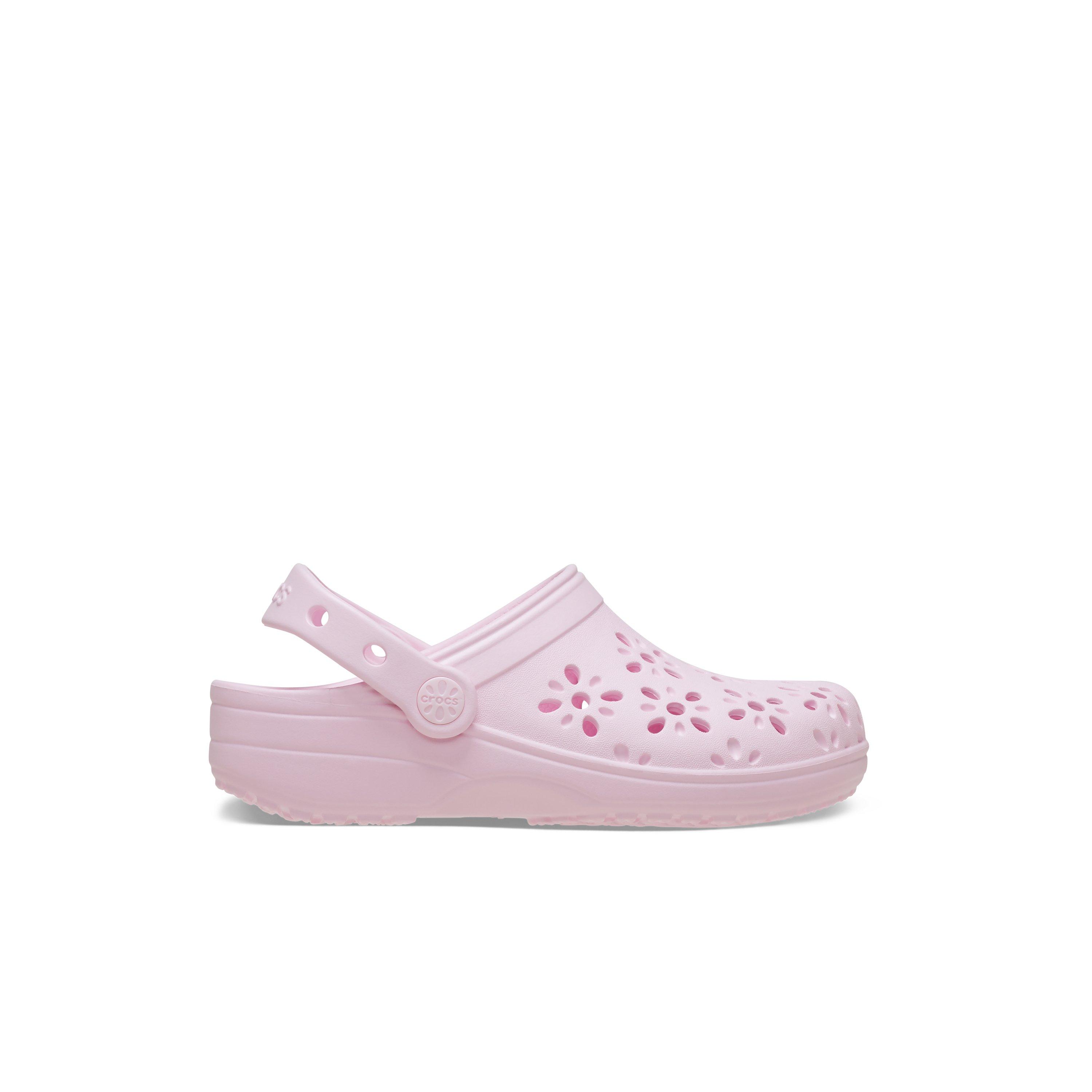 Shops pink floral crocs